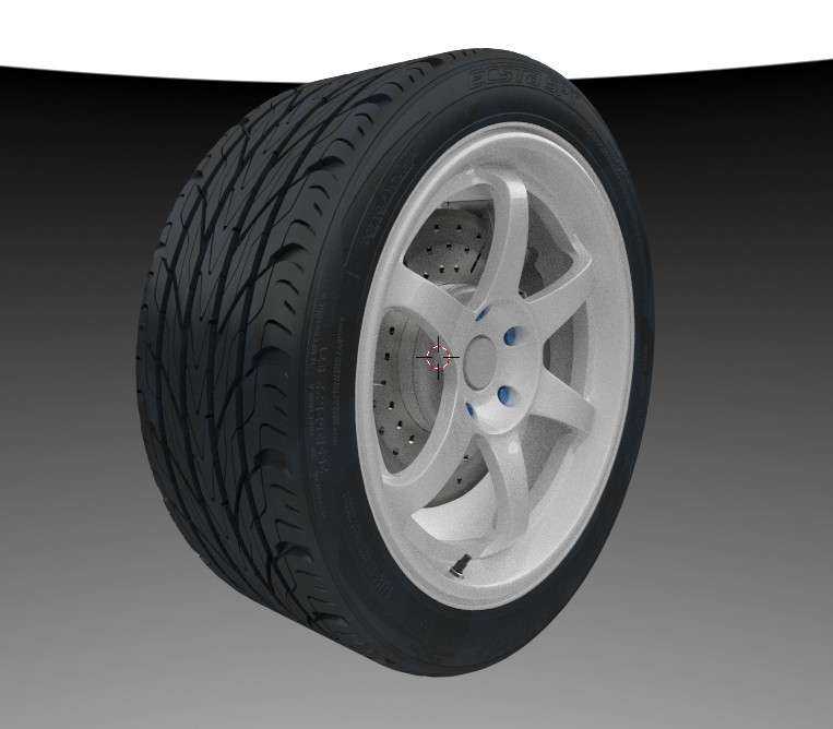 Detailed rim and tire preview image 1
